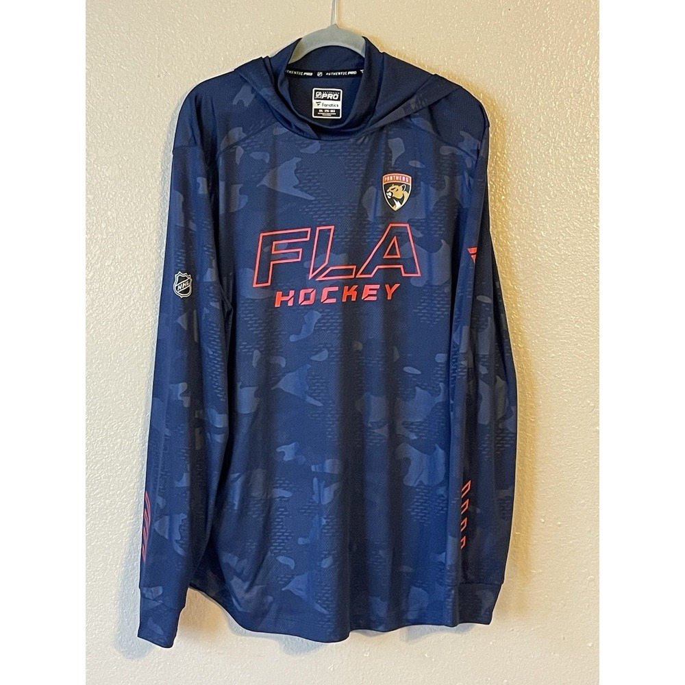 Men's 2XL NWOT Florida Panthers Fanatics Authentic Pro Locker Room Camo Hoodie